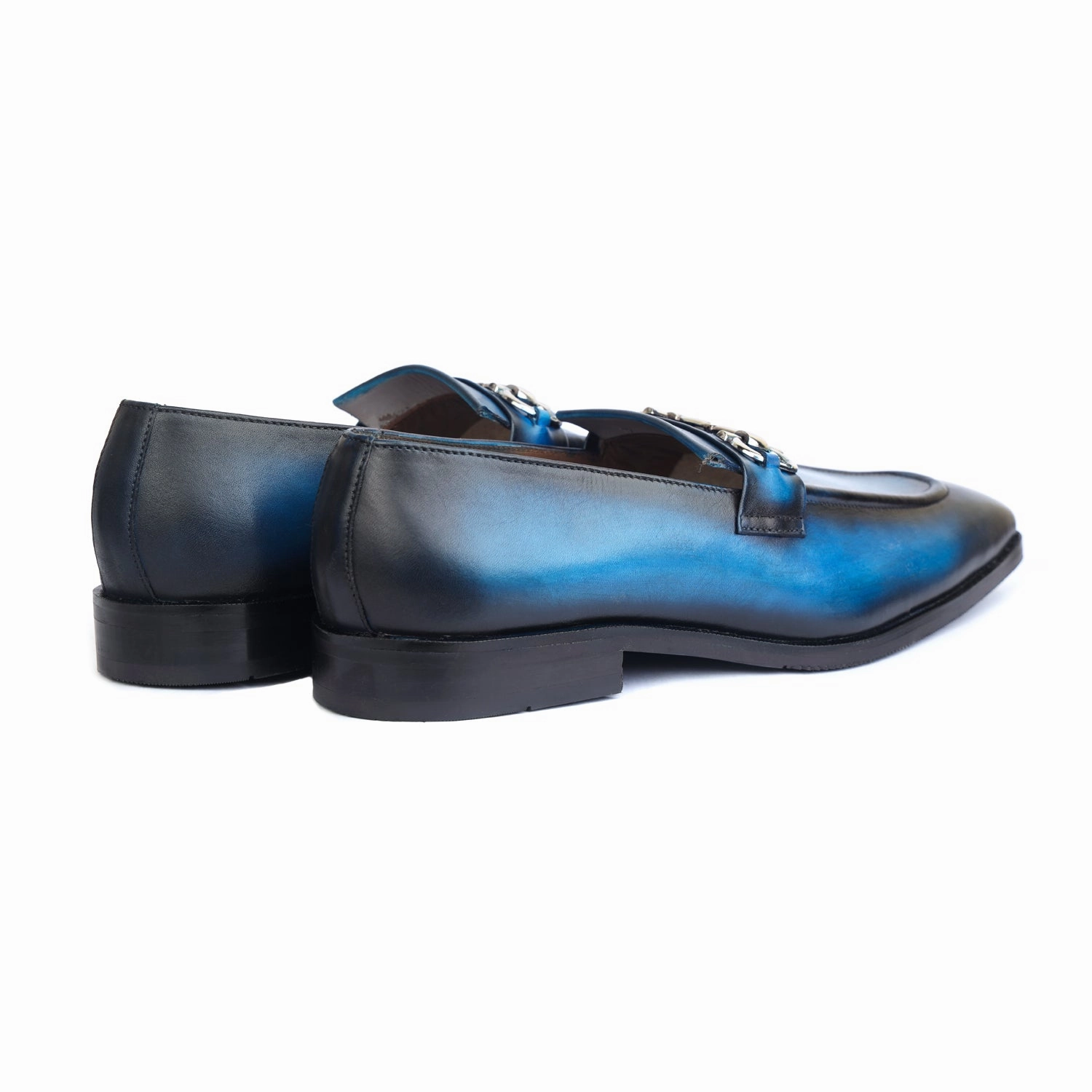 Blue Hand Patina Loafers Dr Martens Loafers