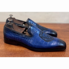 Blue Tiger Hand Finished Loafers Hunter Rain Loafers