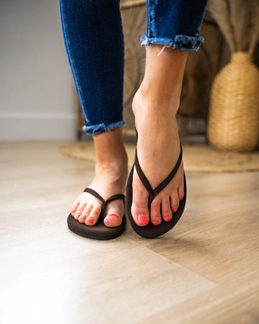 Wide Arch Support Flip Flops Flojos Fiesta Flip Flops - Brown FINAL SALE