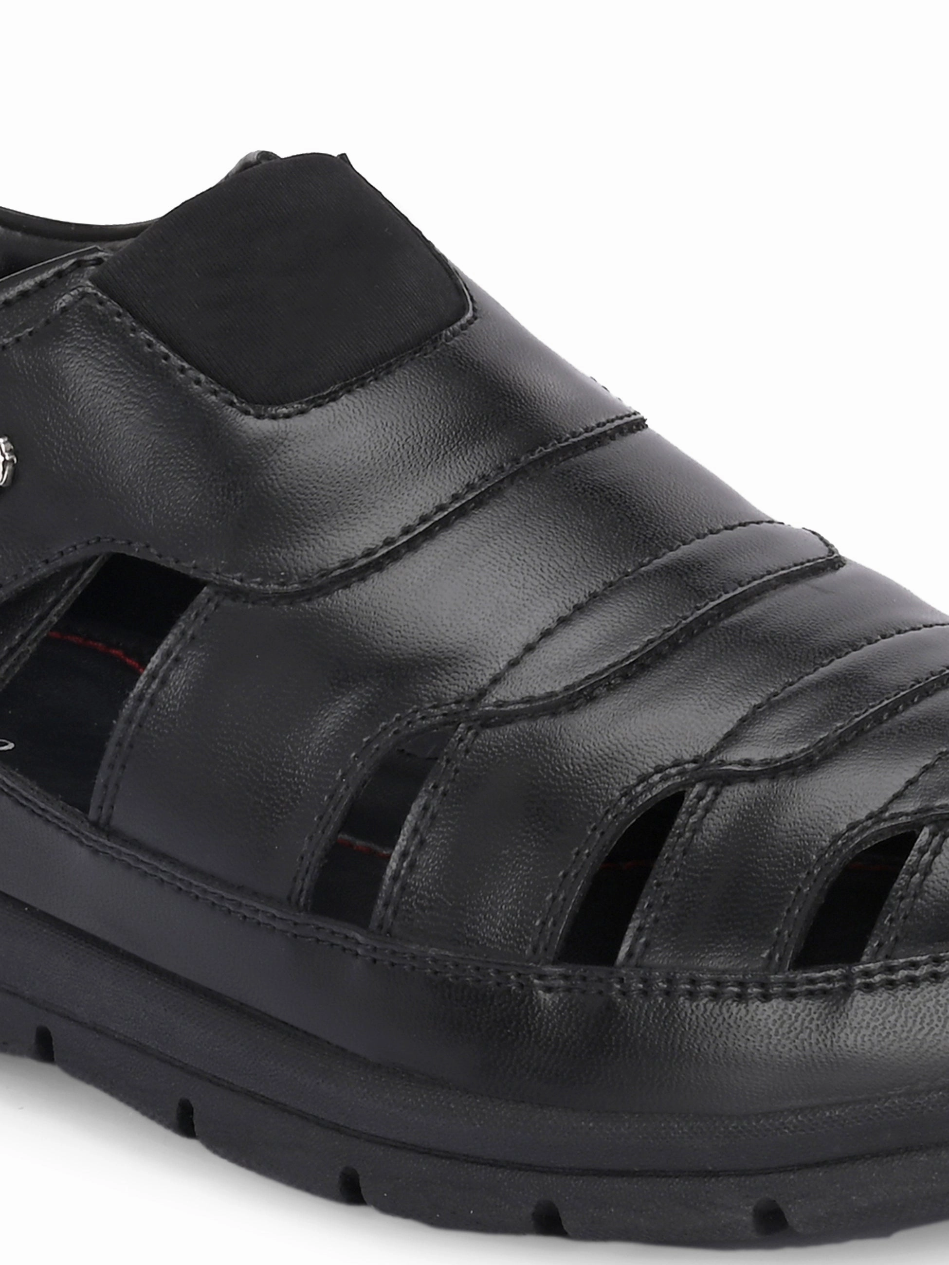 Verde Black Shoe Style Sandals Soft Bottom Slippers