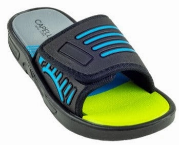 Boys Embossed EVA Slides Sole Selection Flip Flops