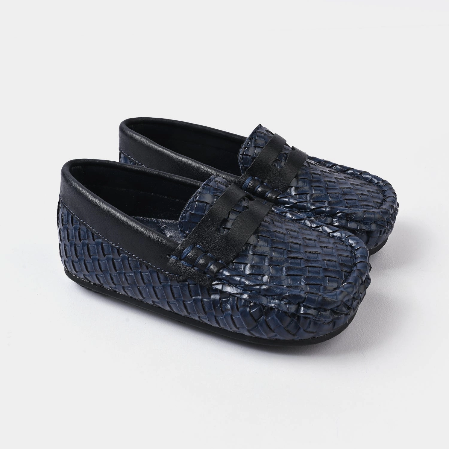 Genuine Leather Loafers Boys Loafer H502-K1-NAVY