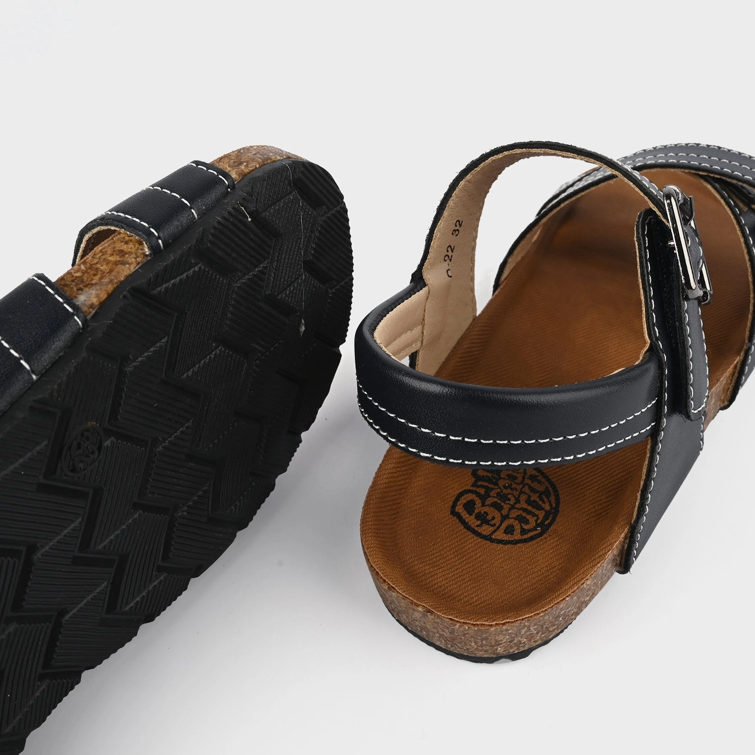 Boys Sandal D-22-NAVY The Row Slippers