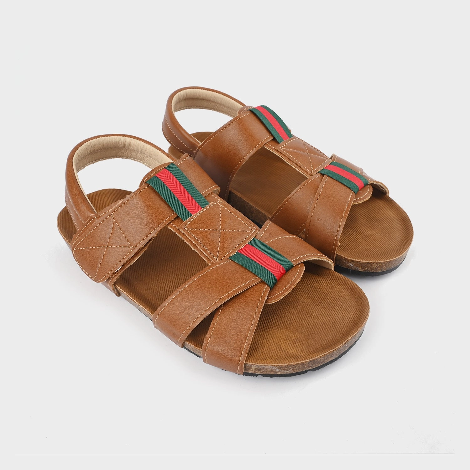 Checkered Slides Boys Sandal H1040-515-CAMEL