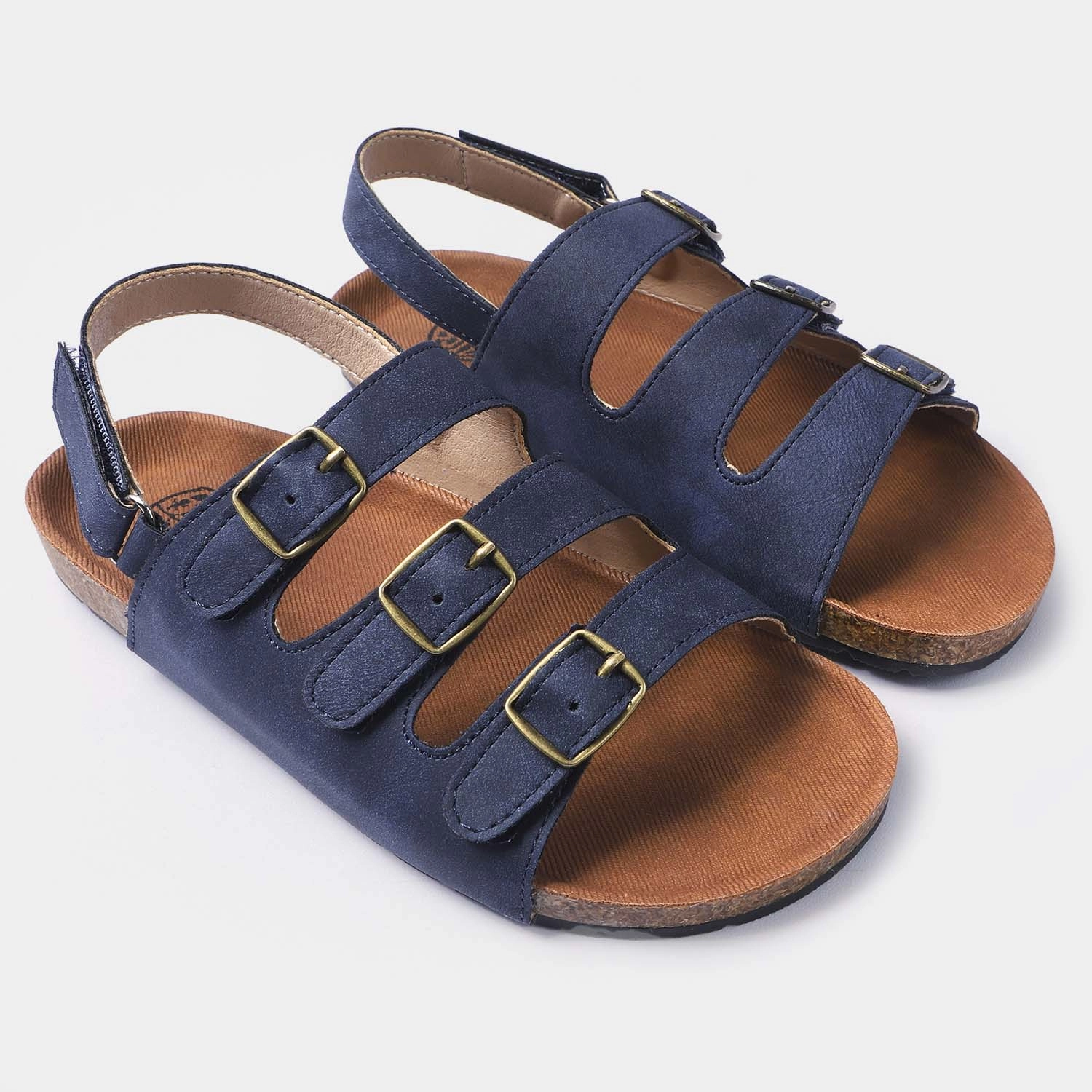 Sandals Flat Strappy Boys Sandal H1041-A1-NAVY