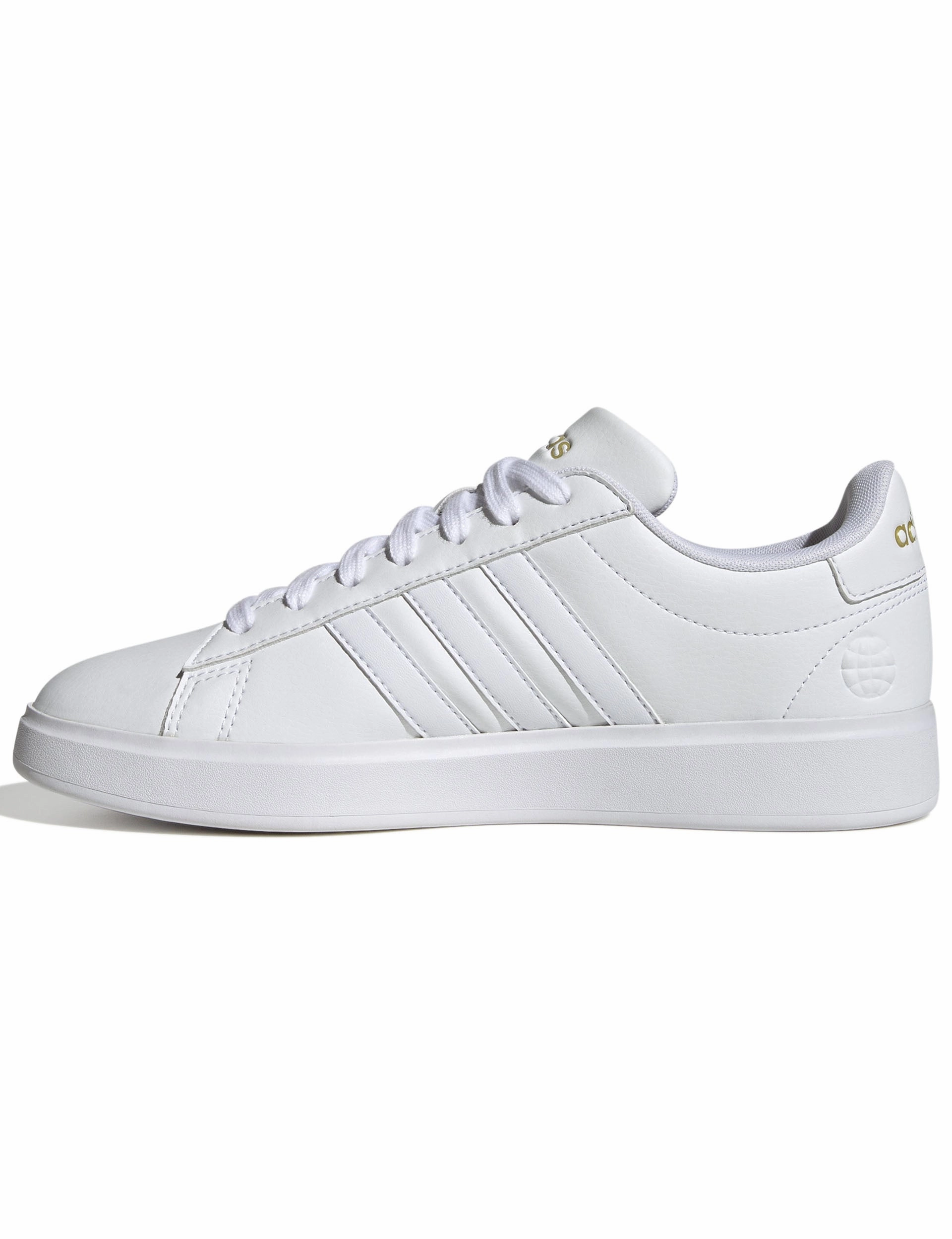 Adidas Race Running Shoes Grand Court 2.0 Shoes - Cloud White/Gold Metallic