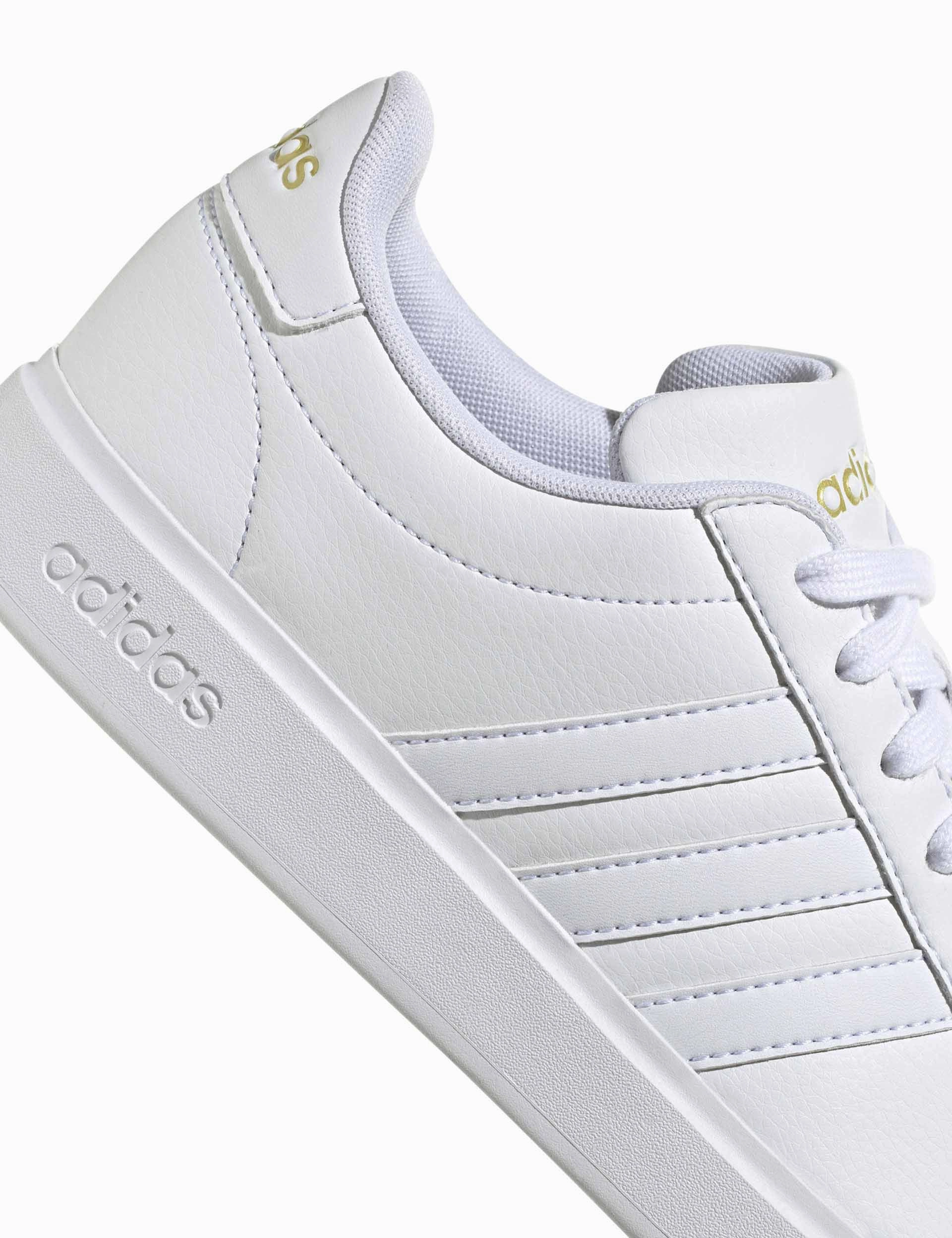 Adidas Adizero Baseball Shoes Grand Court 2.0 Shoes - Cloud White/Gold Metallic