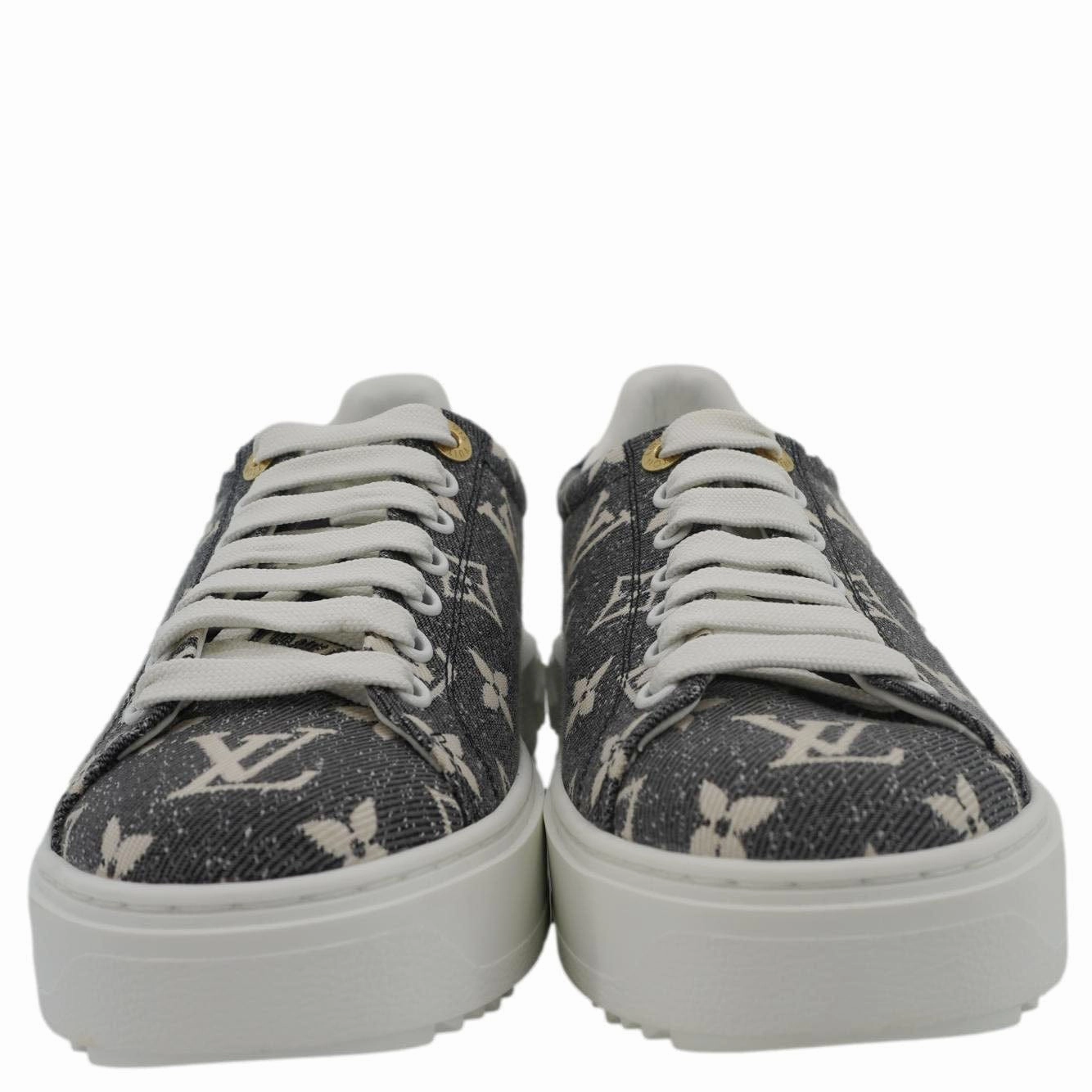 Best Sneakers For Arthritis LOUIS VUITTON TimeOut Monogram Denim Sneakers Bicolor Size 36
