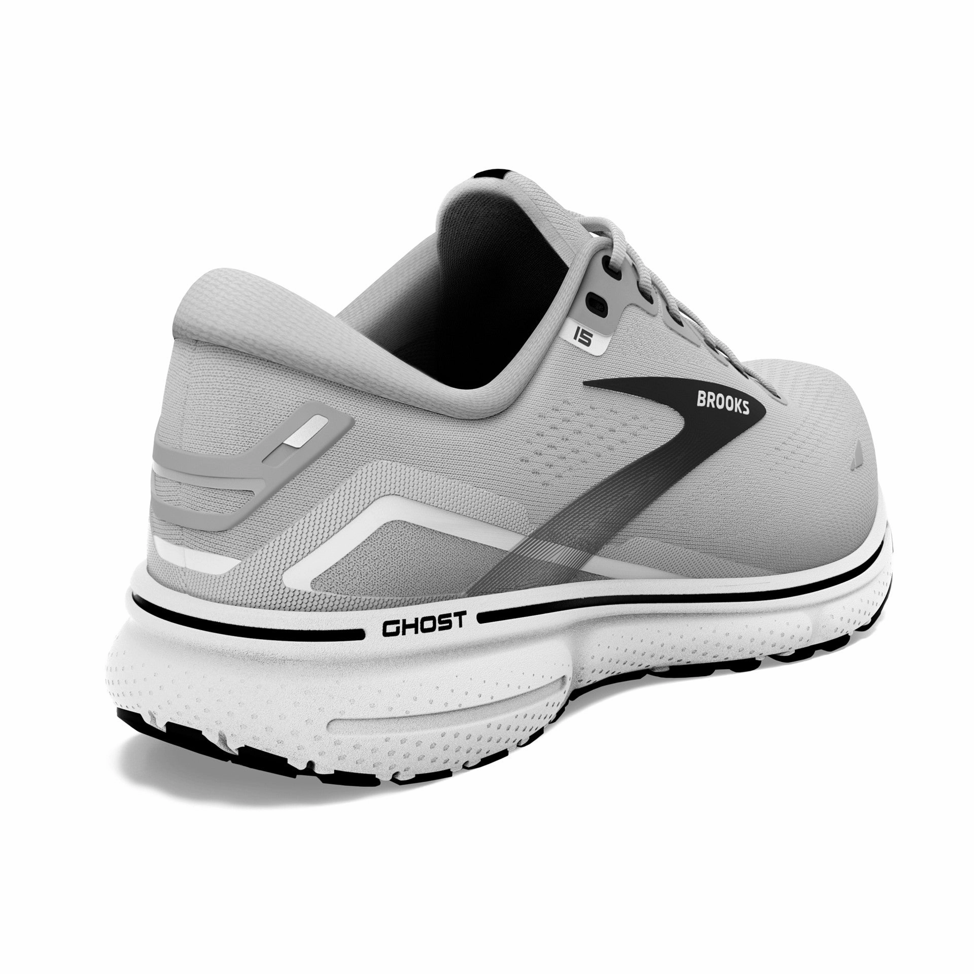 Brooks Mens Ghost 15 Wide - Alloy/Oyster/Black (1103932E098) Running Shoes Good For Overpronation