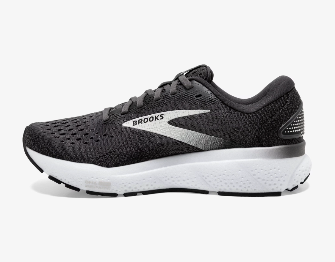 Brooks Mens Ghost 16 - Black/Grey/White (1104181D090) Best Shoes Gym Running
