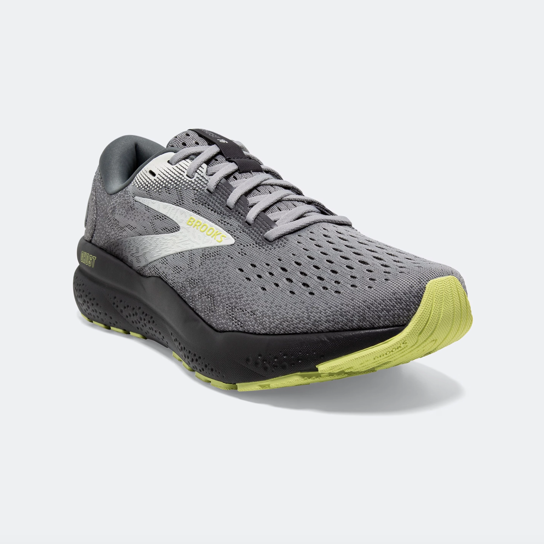 Peregrine Trail Running Shoes Brooks Mens Ghost 16- Primer/Grey/Lime (1104181D040)
