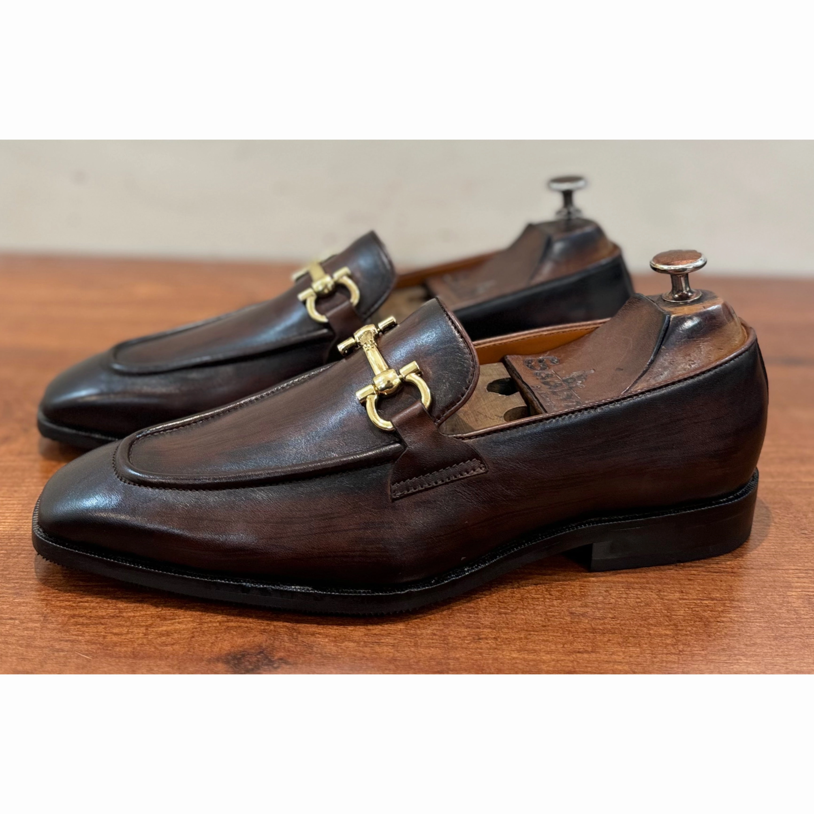 Loafers To Wear With Jeans Brown Wood Finished Loafers - T