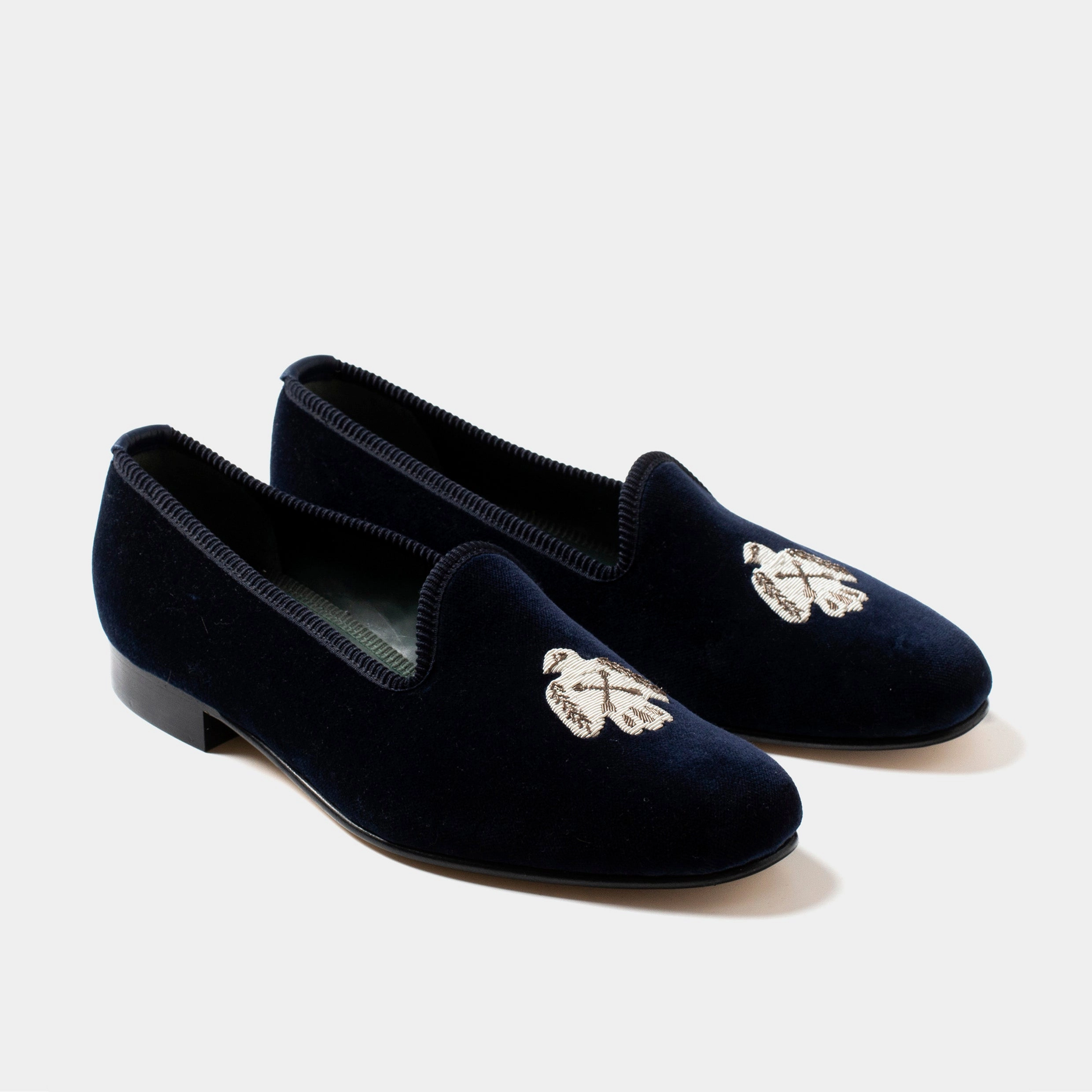 Bryceland's x Bowhill & Elliott Velvet Slippers Navy North Face Outdoor Slippers