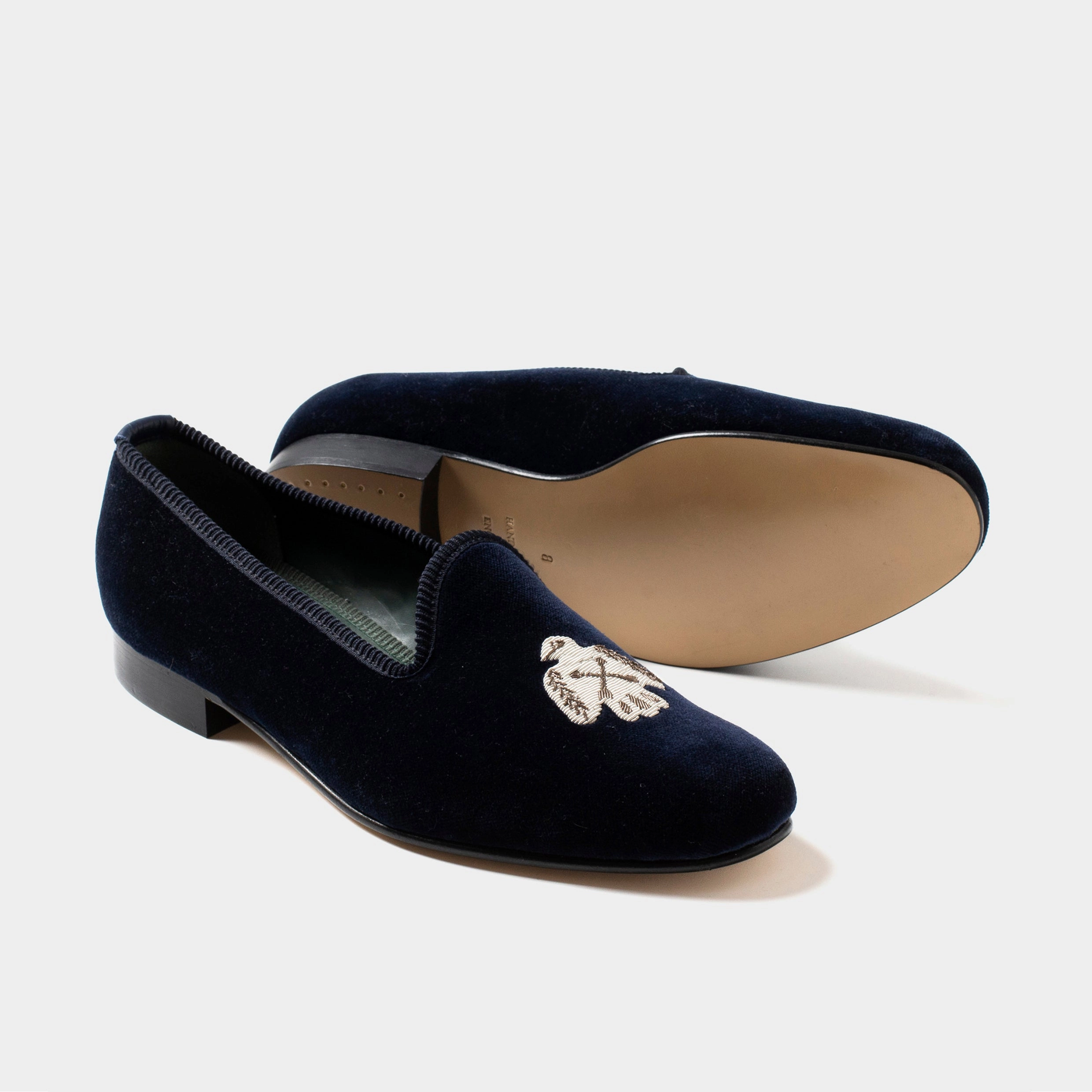 Bryceland's x Bowhill & Elliott Velvet Slippers Navy Badtz Maru Slippers