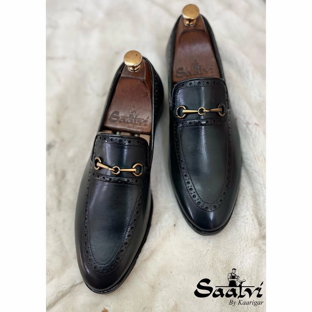 Platform Slip On Loafers Semi Brouge Horsebit Loafers