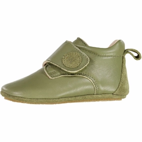 Dakota Leather Indoor Shoe - heather green Slippers With Non Slip Soles