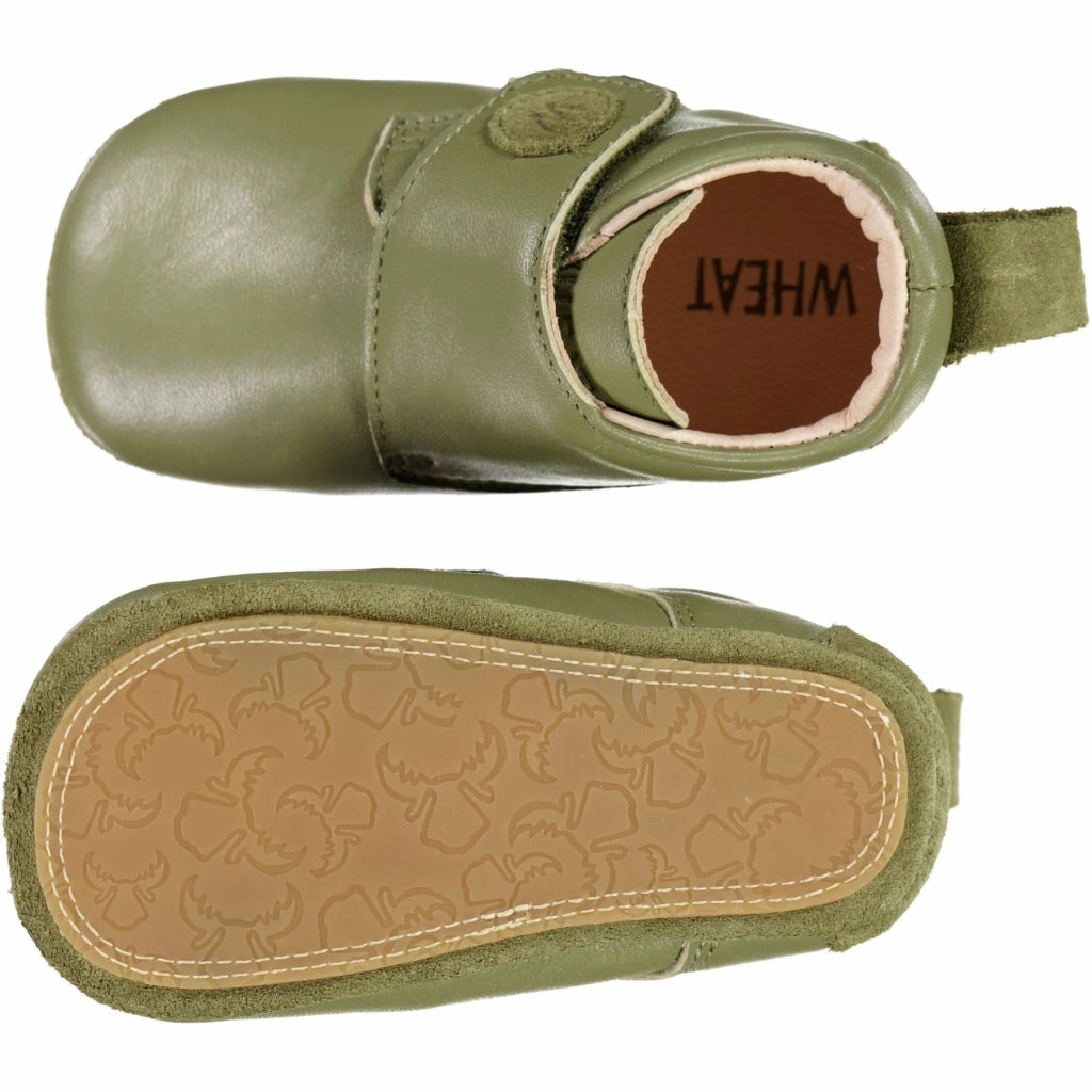 Slippers Mannen Dakota Leather Indoor Shoe - heather green