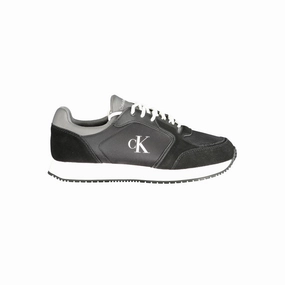 Neon Sneakers Calvin Klein Black Leather Men Sneaker
