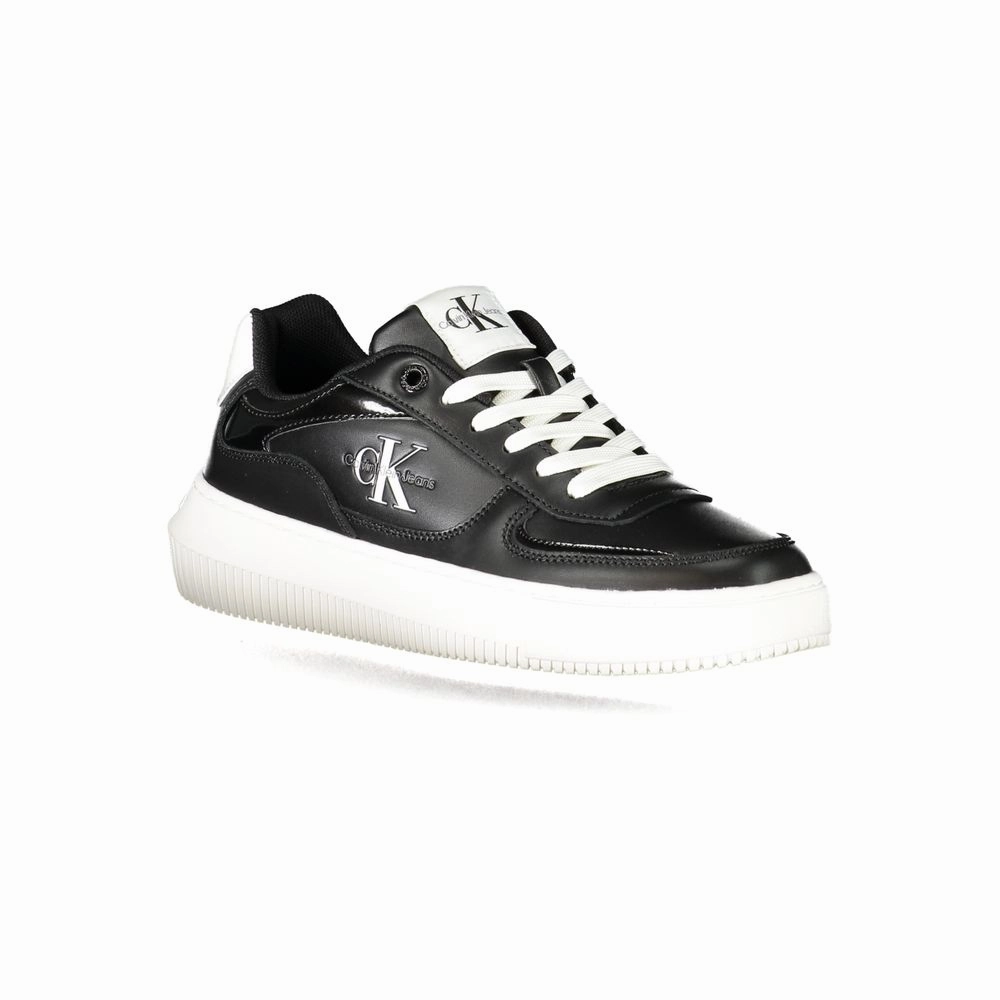 Calvin Klein Black Polyester Sneaker Suede Platform Sneakers