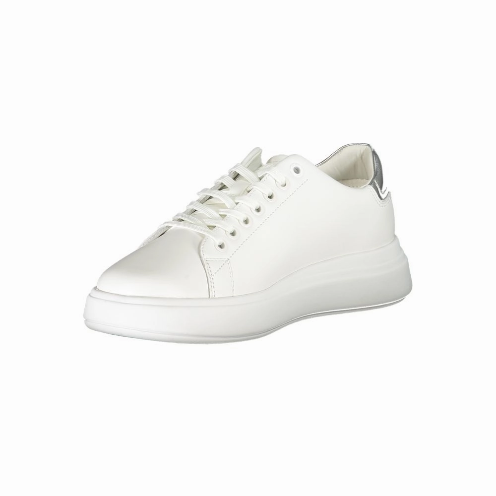 Easy Spirit Shoes Sneakers Calvin Klein Chic White Sneakers with Contrast Details