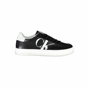 Gel Inserts For Sneakers Calvin Klein Sleek Black Lace-Up Sneakers With Contrast Details
