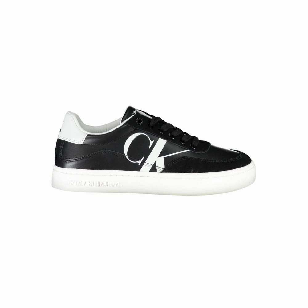 Calvin Klein Sleek Black Lace-Up Sneakers With Contrast Details Water Sneakers