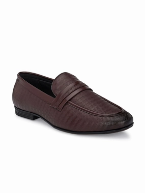 On Cloud Shoes For Casual Wear Capri Brown Textured Slip-Ons