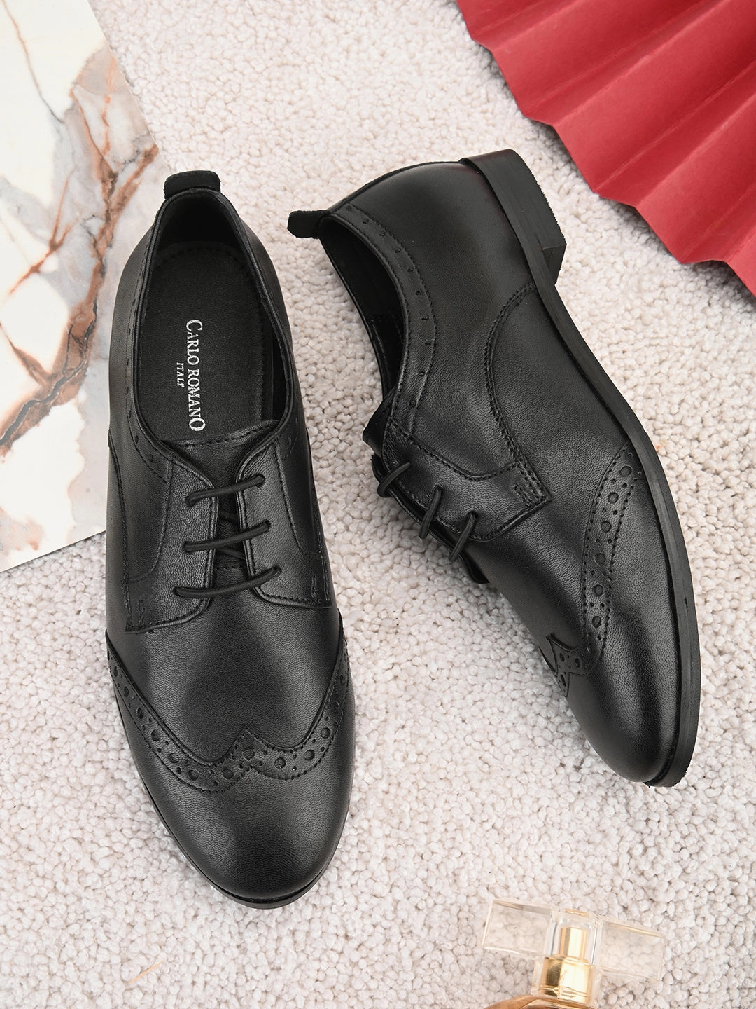 Moc Casual Shoes CARLO ROMANO BY WASAN BLACK COLOUR BROGUE SHOES FOR WOMEN