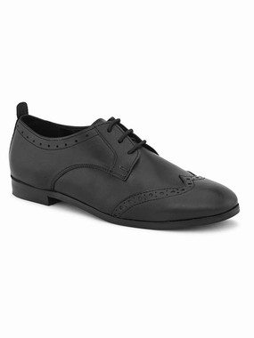 CARLO ROMANO BY WASAN BLACK COLOUR BROGUE SHOES FOR WOMEN Water Resistant Casual Shoes
