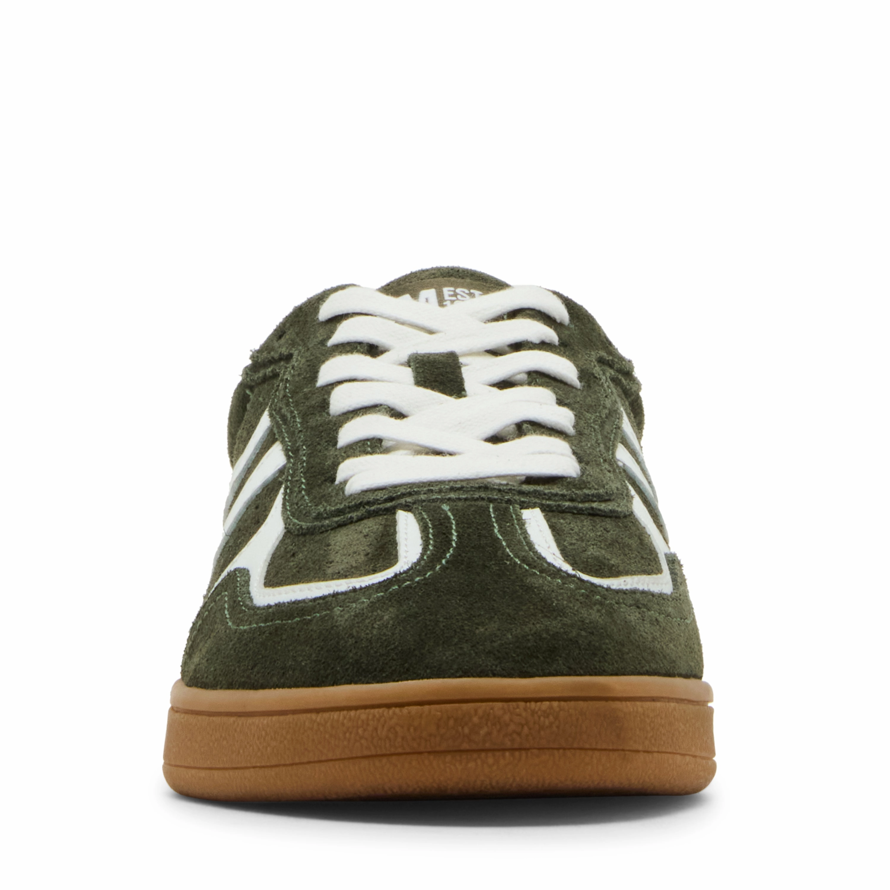 Casual Work Tennis Shoes CARSON OLIVE SUEDE SNEAKERS