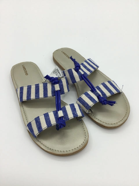 Lands' End Child Size 6 Youth Blue Sandals/Flip Flops Oc Flip Flops