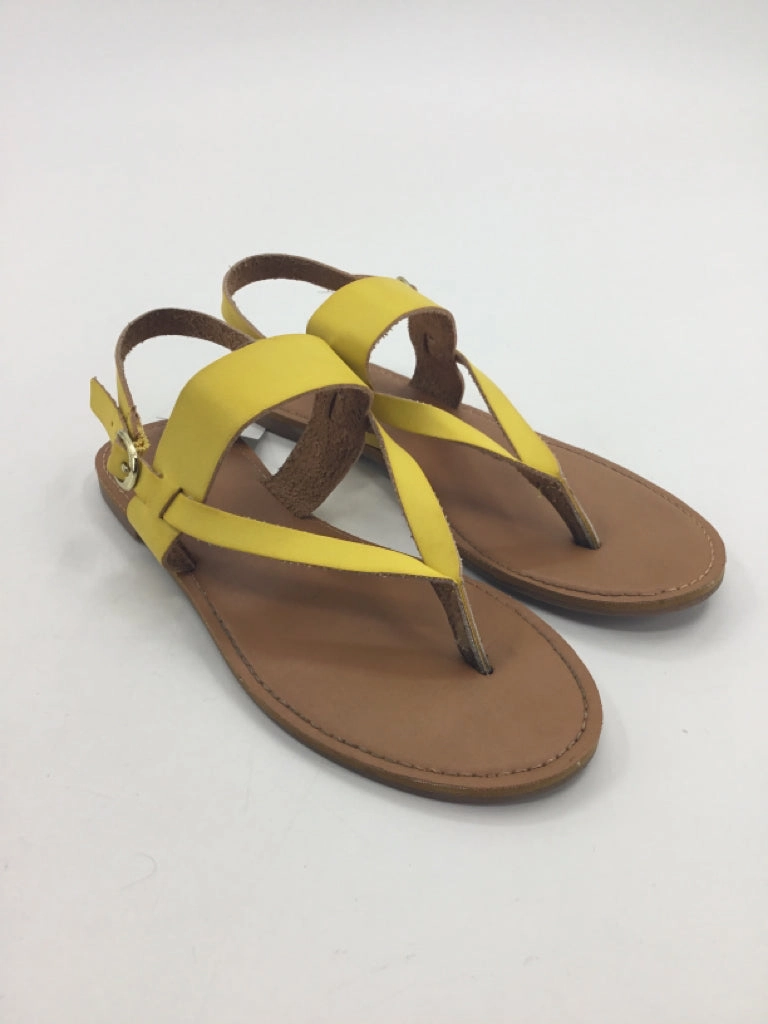 Flip Flops Cute Summer Cat & Jack Child Size 3 Youth Yellow Sandals/Flip Flops