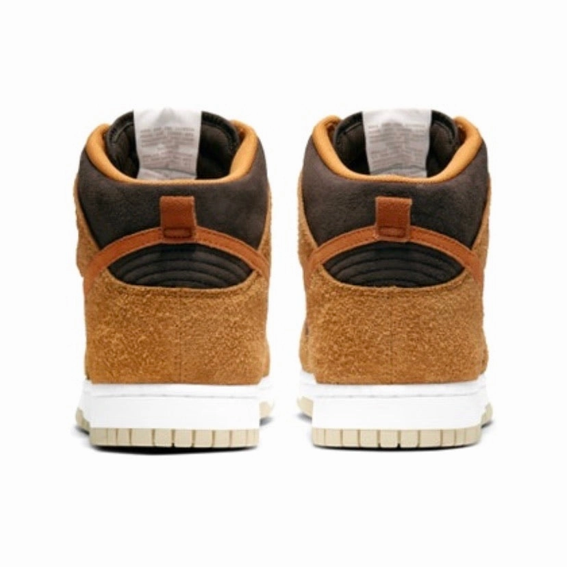 Asics Coaching Shoes Dunk Hi Retro Premium Velvet Brown Dark Russet