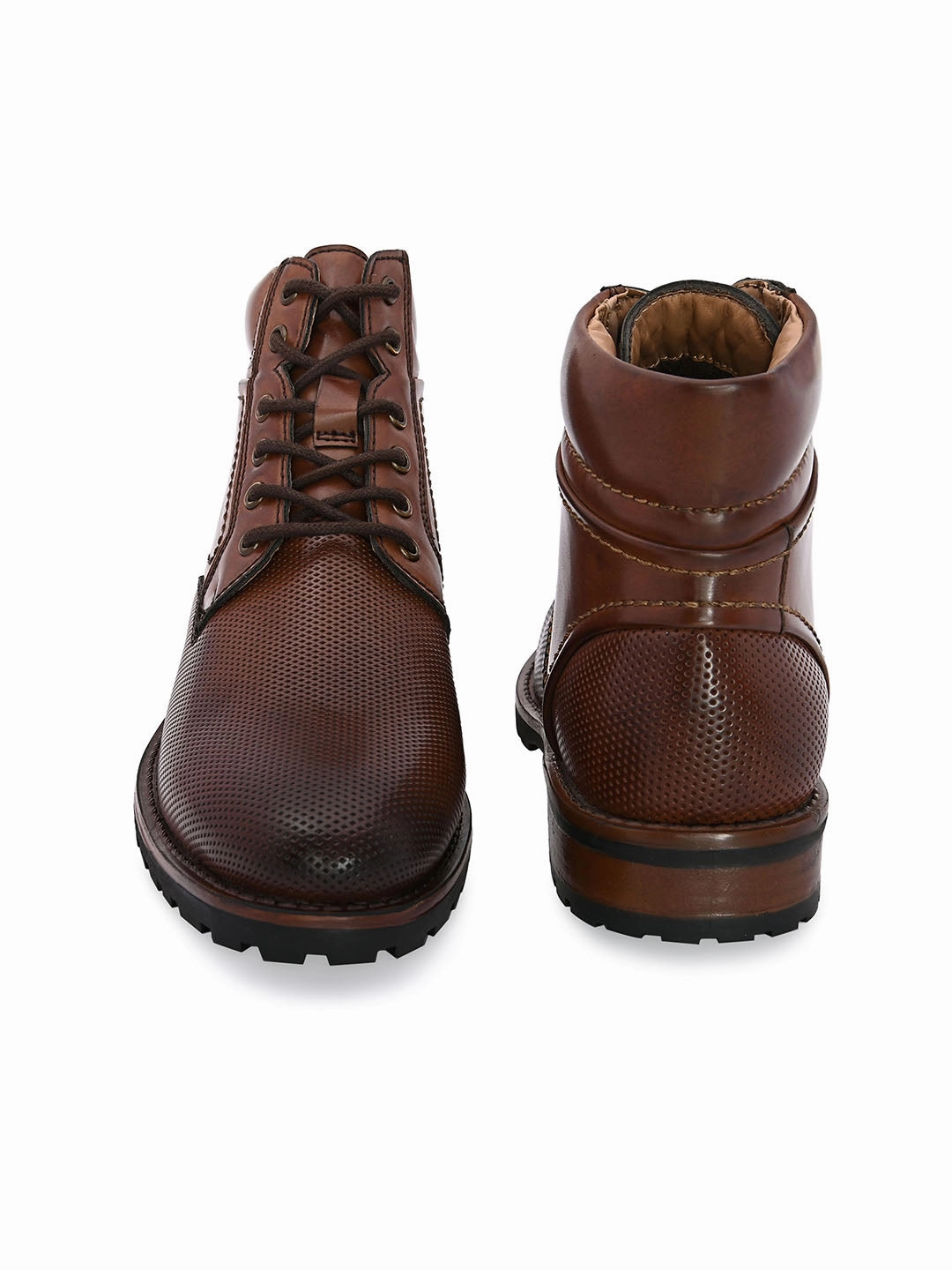 Best Shoes For Smart Casual Chevron Brown Lace-up Boots