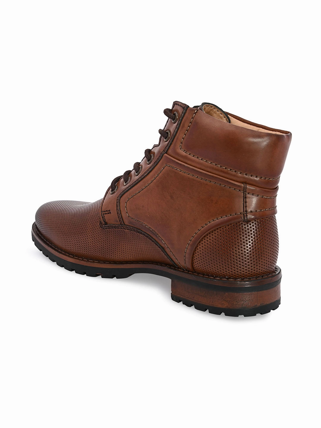 Spring Casual Shoes Chevron Brown Lace-up Boots