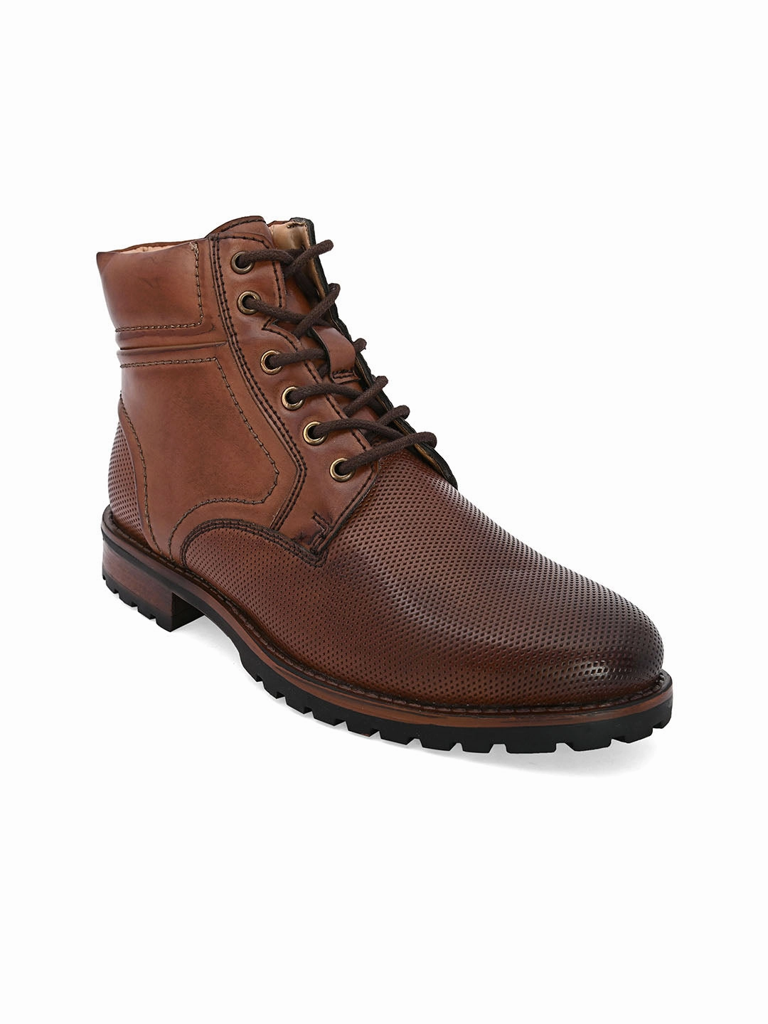 Chevron Brown Lace-up Boots Nautica Casual Oxford Shoes