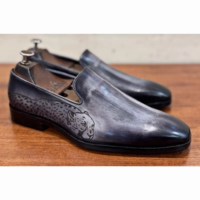 Prada Loafers Grey Hand Patina Loafers Tiger