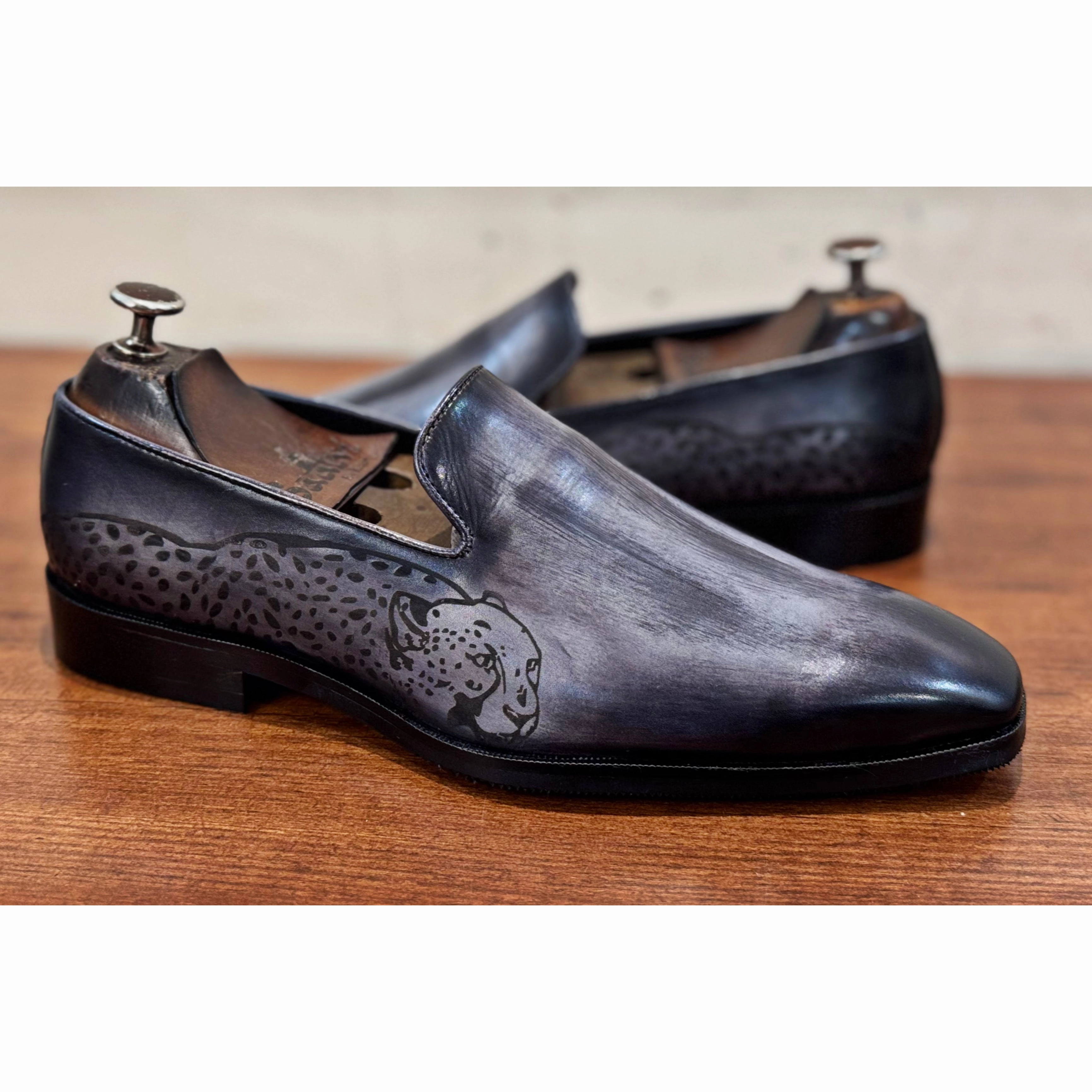 Dan Lug Loafers Grey Hand Patina Loafers Tiger