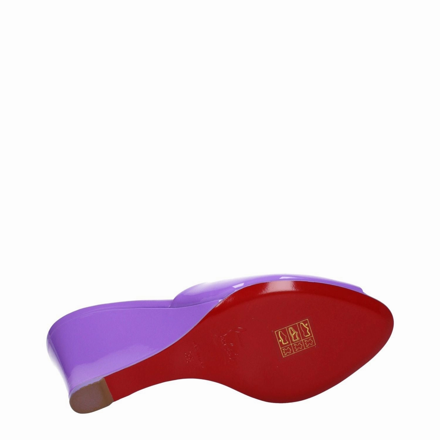 Sandals For Families Christian Louboutin Purple Leather Wedge Sandals