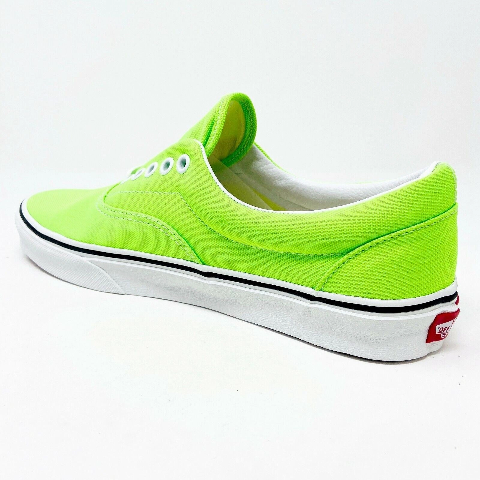 Casual Shoes To Wear With Black Chinos Vans Era (Neon) Gecko Green True White Womens Casual Shoes Sneakers