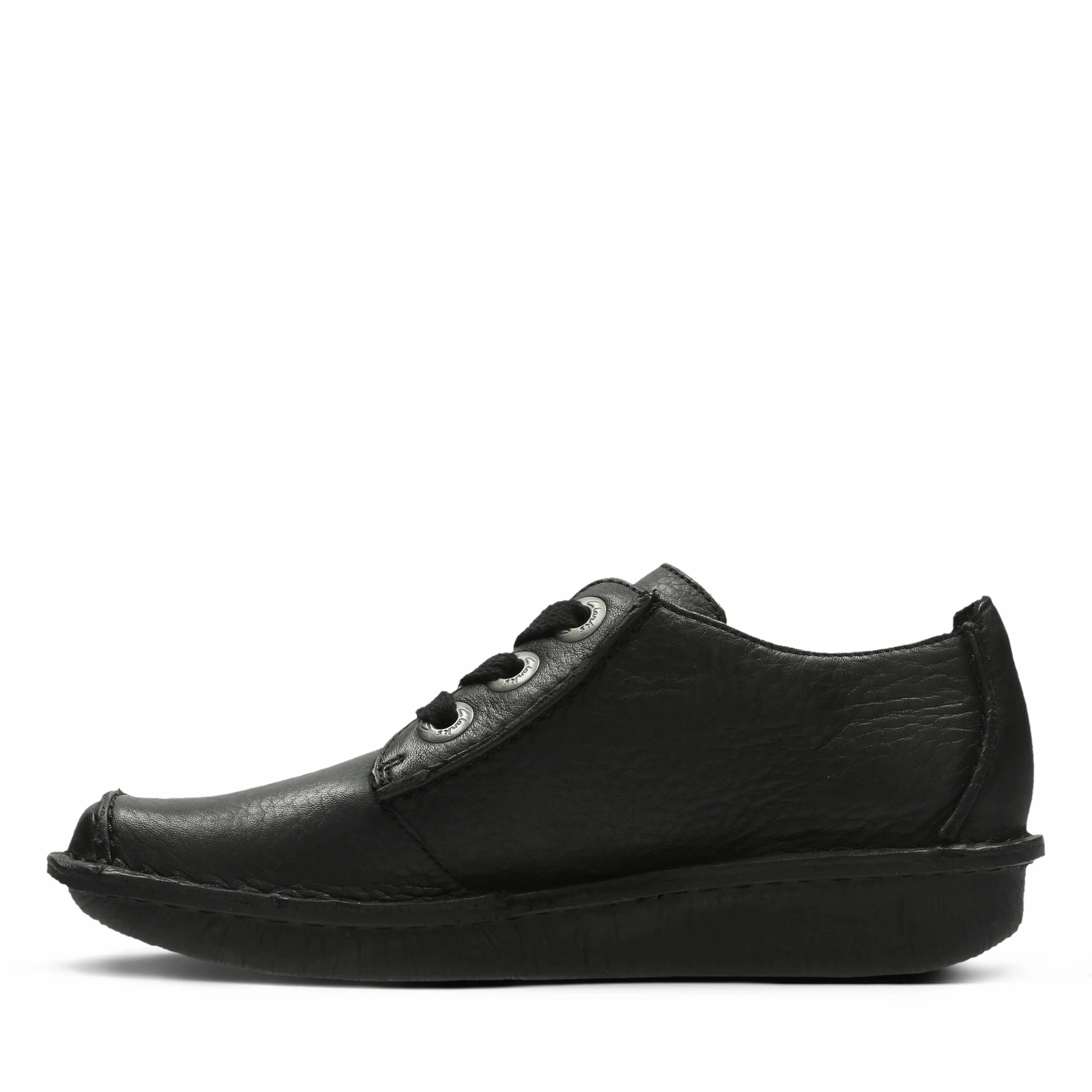 CLARKS | CASUAL SHOES | WOMEN | FUNNY DREAM BLACK LEATHER | BLACK Casual Sporty Shoes