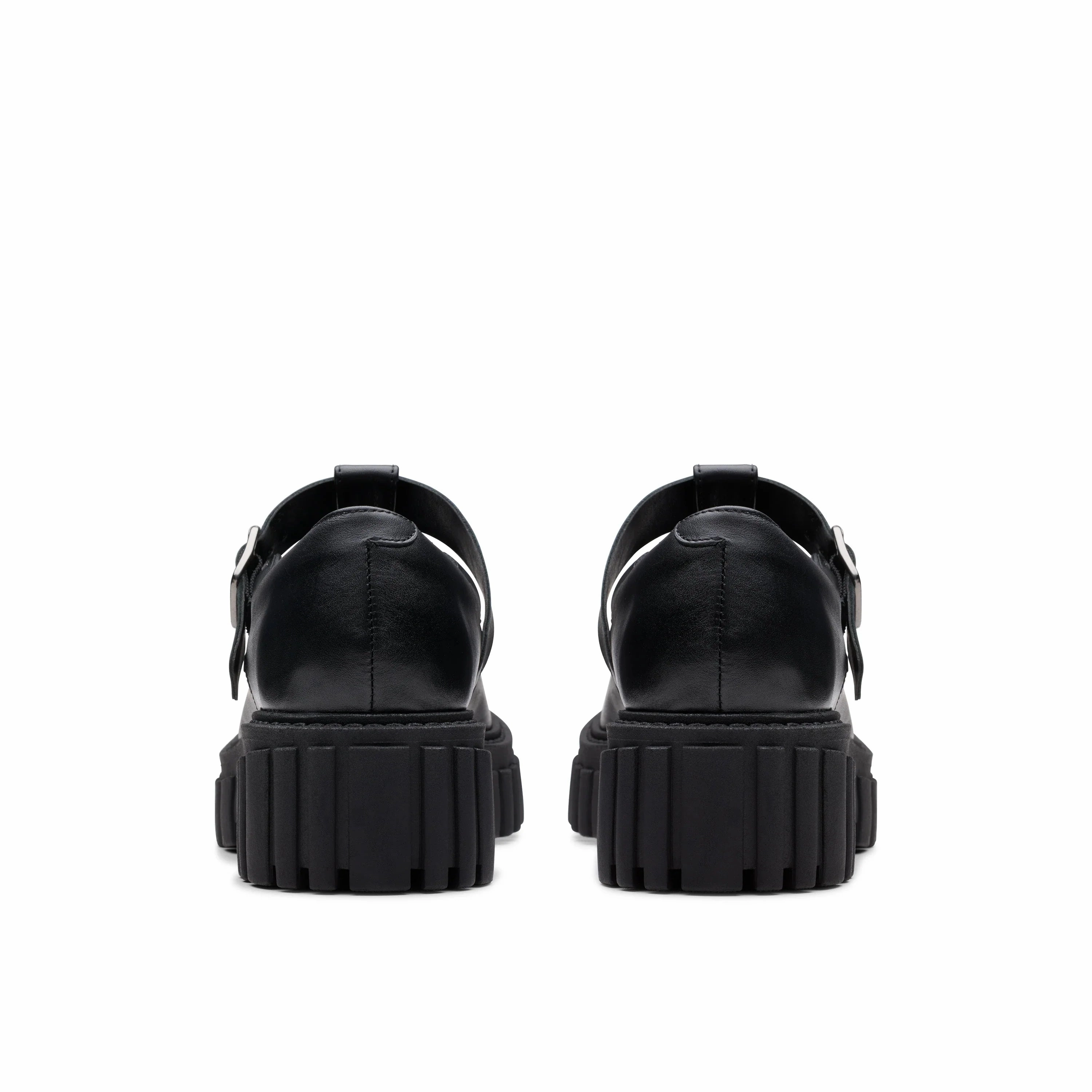 Casual Elevator Shoes CLARKS | CASUAL SHOES | WOMEN | PAGE BAR BLACK LEATHER | BLACK