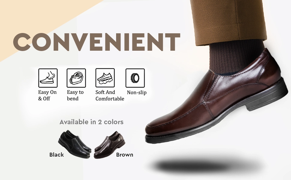 Studded Loafers Mont Hawk Mens Leather Penny Loafers  Slip-On Dress Shoes brown