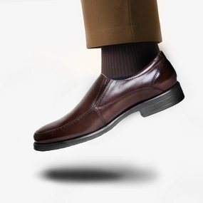 Mont Hawk Mens Leather Penny Loafers  Slip-On Dress Shoes brown Loafers Drivers