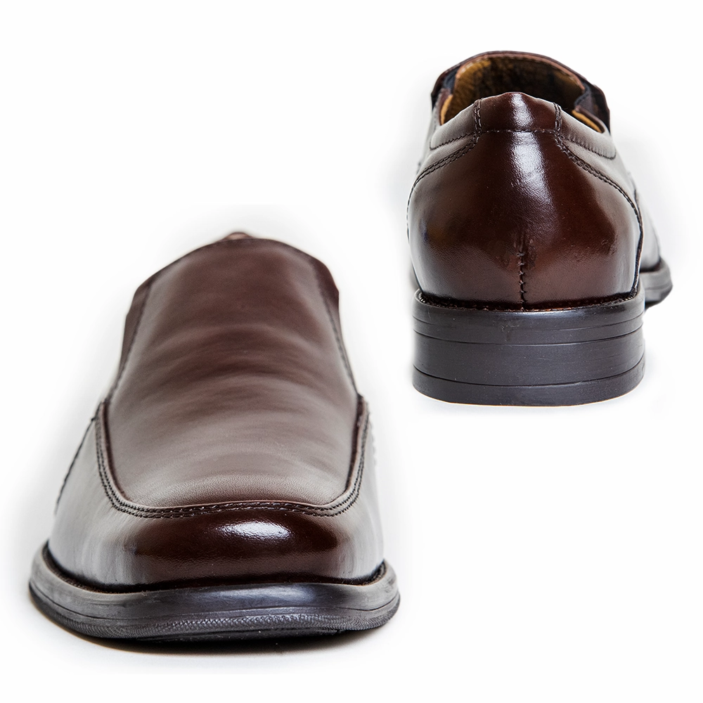 Christy Loafers Mont Hawk Mens Leather Penny Loafers  Slip-On Dress Shoes brown