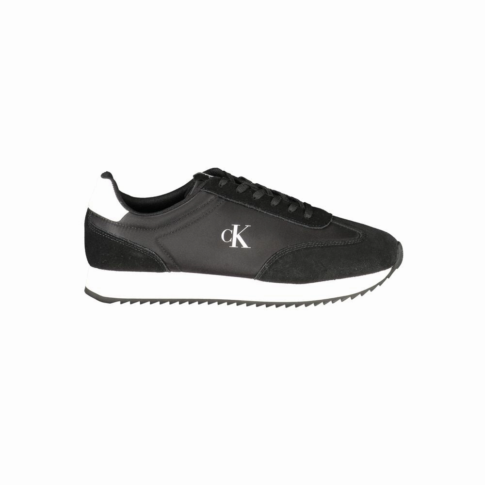 Calvin Klein Black Leather Men Sneaker Sneakers Vince