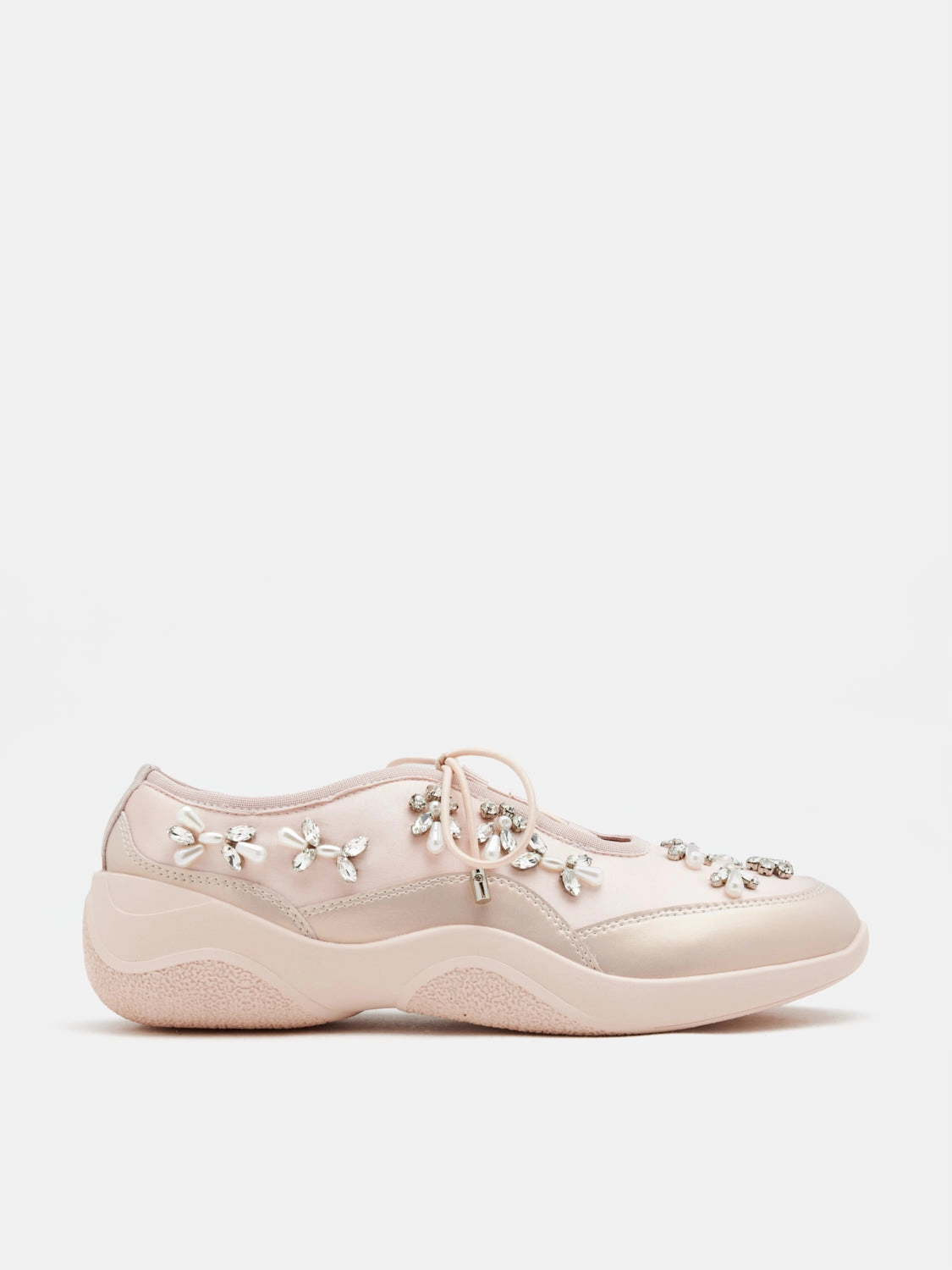 Samba Og Sneakers Isabeli Crystal-Embellished Lace-Up Sneakers