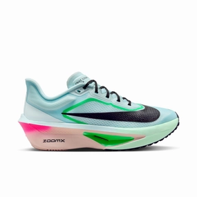 Asics High Arch Support Running Shoes Nike | Women's Zoom Fly 6 Road Running Shoes - Glacier Ice/Black-Hyper Pink-Green Shock