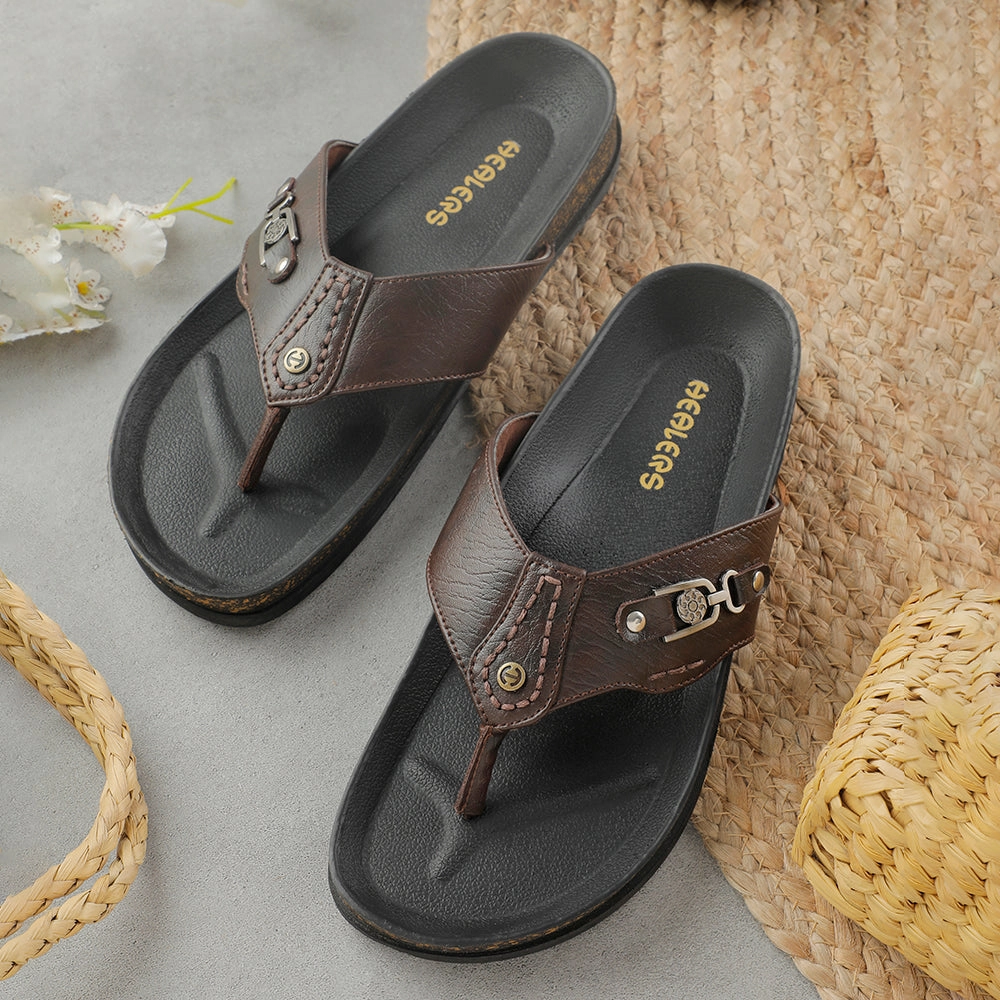 Healers Brown Casual Slipper For Men CSS-28E By Liberty Funny Christmas Slippers