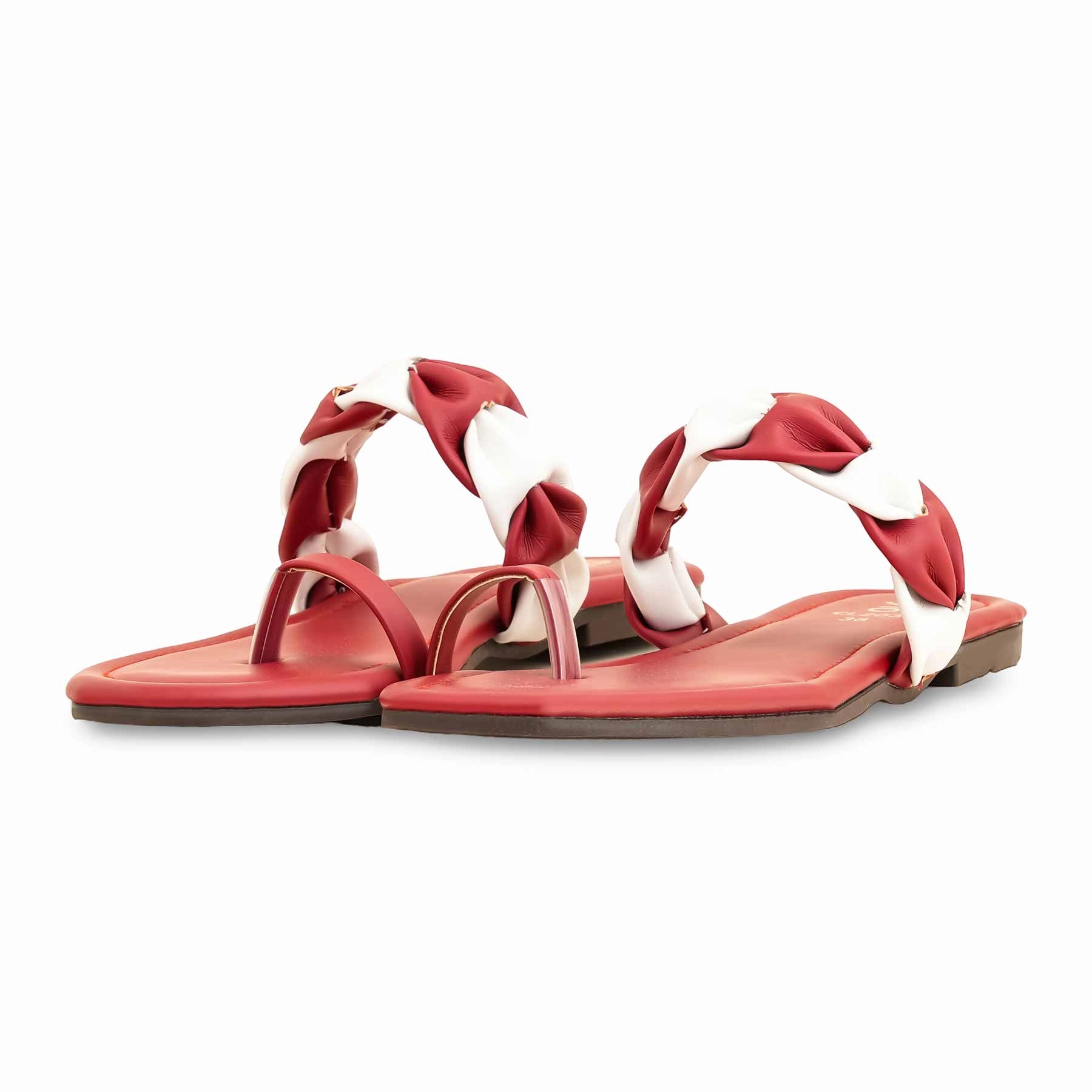 Maroon Casual Chappal For Ladies CL2031 Flat Shoes Steve Madden